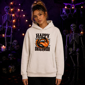 Vampire fangs and lips graphic Halloween Oversized Hoodie