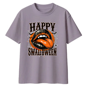 Vampire fangs and spooky lips Halloween Oversized T-Shirt