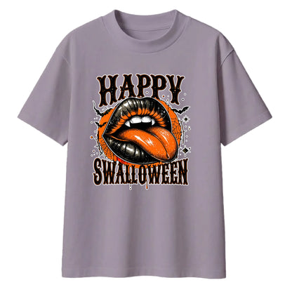 Vampire fangs and spooky lips Halloween Oversized T-Shirt