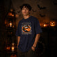 Vampire fangs and spooky lips Halloween Oversized T-Shirt