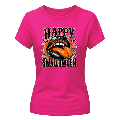 Vampire fangs lips gothic graphic Halloween ladies t-shirt