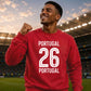 Varsity Portugal No.26 football tournament unisex sweatshirt