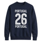 Varsity Portugal No.26 football tournament unisex sweatshirt