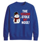 Vegans Stole My Nose Snowman Christmas Unisex Sweatshirt