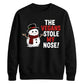 Vegans Stole My Nose Snowman Christmas Unisex Sweatshirt