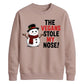 Vegans Stole My Nose Snowman Christmas Unisex Sweatshirt
