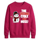 Vegans Stole My Nose Snowman Christmas Unisex Sweatshirt