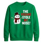 Vegans Stole My Nose Snowman Christmas Unisex Sweatshirt