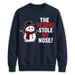 Vegans Stole My Nose Snowman Christmas Unisex Sweatshirt
