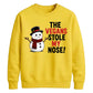 Vegans Stole My Nose Snowman Christmas Unisex Sweatshirt