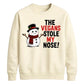 Vegans Stole My Nose Snowman Christmas Unisex Sweatshirt