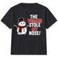 Vegans Stole My Nose Snowman Graphic Christmas Kids T-Shirt