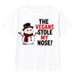 Vegans Stole My Nose Snowman Graphic Christmas Kids T-Shirt