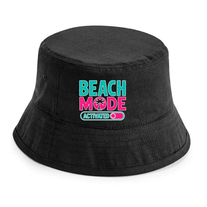 Vibrant Beach Mode Activated Slogan Summer Bucket Hat