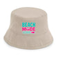 Vibrant Beach Mode Activated Slogan Summer Bucket Hat