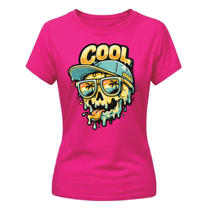 Vibrant Melting Summer Skull Graphic ladies fit T-Shirt