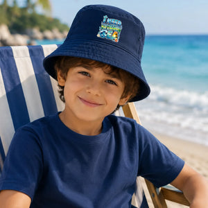 Vibrant Ocean Wave I Need Vitamin Sea Bucket Summer Kids Hat