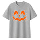 Vibrant smiling pumpkin face Halloween Oversized T-Shirt