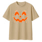 Vibrant smiling pumpkin face Halloween Oversized T-Shirt