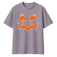 Vibrant smiling pumpkin face Halloween Oversized T-Shirt
