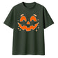 Vibrant smiling pumpkin face Halloween Oversized T-Shirt