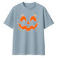 Vibrant smiling pumpkin face Halloween Oversized T-Shirt