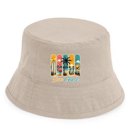 Vibrant Sun Chase Beach Graphic Bucket Summer Kids Hat
