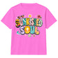 Vibrant Sunkissed Soul Retro Beach Graphic Summer Kids T-Shirt