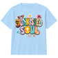 Vibrant Sunkissed Soul Retro Beach Graphic Summer Kids T-Shirt
