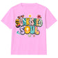 Vibrant Sunkissed Soul Retro Beach Graphic Summer Kids T-Shirt