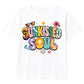 Vibrant Sunkissed Soul Retro Beach Graphic Summer Kids T-Shirt