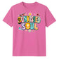 Vibrant Sunkissed Soul Retro Beach Graphic Unisex T-Shirt