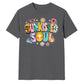Vibrant Sunkissed Soul Retro Beach Graphic Unisex T-Shirt