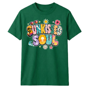 Vibrant Sunkissed Soul Retro Beach Graphic Unisex T-Shirt