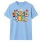 Vibrant Sunkissed Soul Retro Beach Graphic Unisex T-Shirt