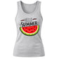 Vibrant Watermelon Hello Summer Graphic Ladies Tank Top