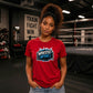 Vibrant Wrestle Mode Print Wrestling ladies fit t-shirt
