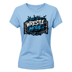 Vibrant Wrestle Mode Print Wrestling ladies fit t-shirt