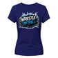 Vibrant Wrestle Mode Print Wrestling ladies fit t-shirt