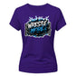 Vibrant Wrestle Mode Print Wrestling ladies fit t-shirt