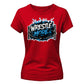 Vibrant Wrestle Mode Print Wrestling ladies fit t-shirt
