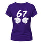 Vintage 67 Number Graphic Birthday Gift Ladies T-Shirt