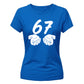 Vintage 67 Number Graphic Birthday Gift Ladies T-Shirt