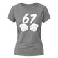 Vintage 67 Number Graphic Birthday Gift Ladies T-Shirt