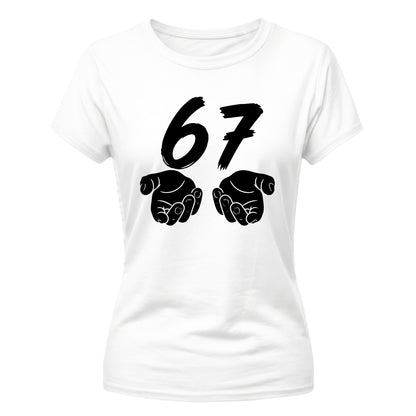 Vintage 67 Number Graphic Birthday Gift Ladies T-Shirt