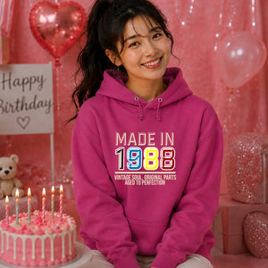 Vintage Edition Personalised Happy Birthday hoodie