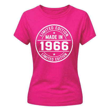 60th Birthday Ladies Tshirt Made in 1966 Limited Edition Vintage