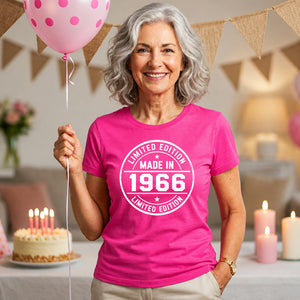 60th Birthday Ladies Tshirt Made in 1966 Limited Edition Vintage