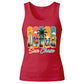 Vintage Summer Beach Sun Chase Ladies Tank Top