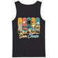 Vintage Sun Chase Coastal Beach Summer Graphic Men Tank Top